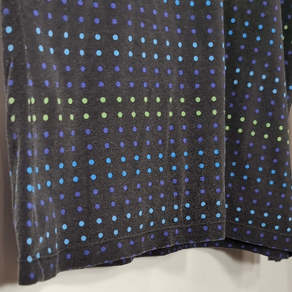 Talbots | Cotton Stretch Black Long Sleeve Turtle Neck Neon Polka Dots Size XL - Picture 5 of 9